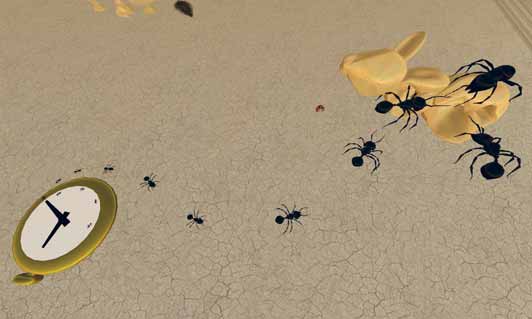 Idoru Ng’ Dali-inspired burning life art, 2007