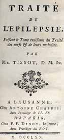 Samuel-Auguste Tissot, Εγχειρίδιο για την επιληψία (1770)