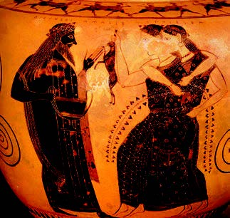 O Διόνυσος και δύο Μαινάδες
