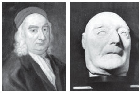 Πορτραίτο και νεκρική μάσκα του Jonathan Swift